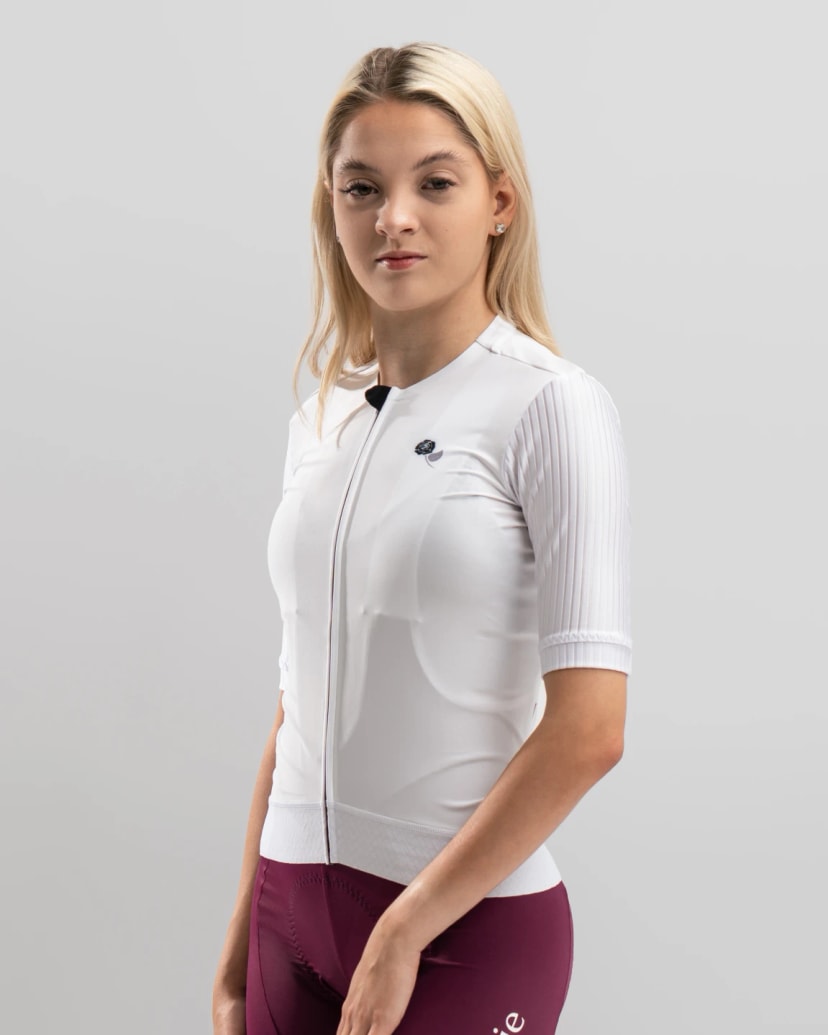 Damska koszulka kolarska White 1