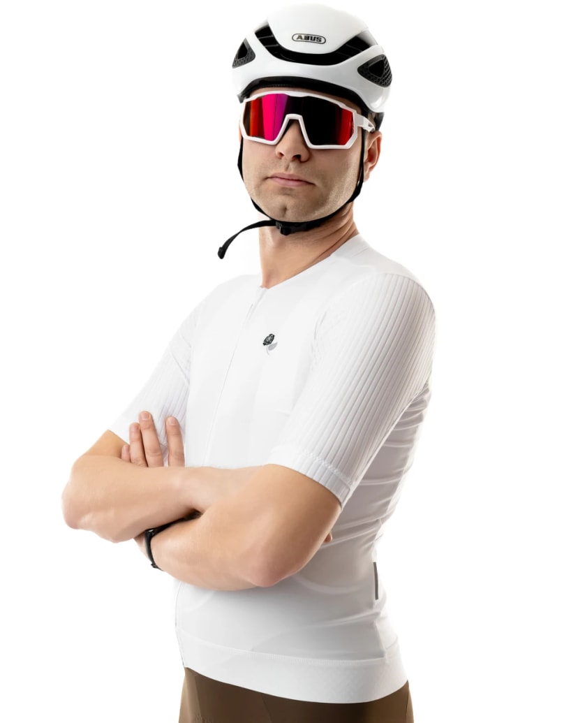 Męska koszulka kolarska White 2