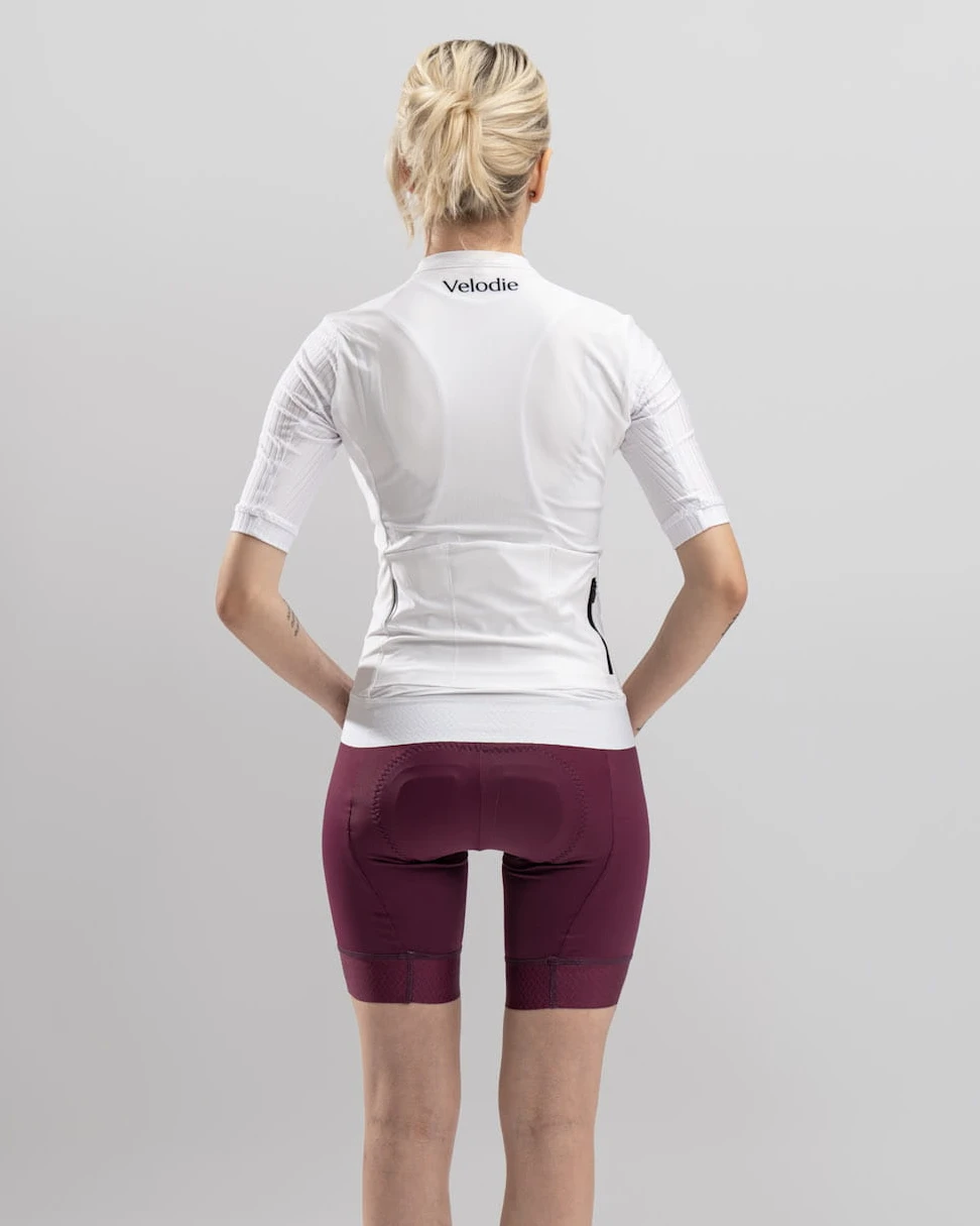 Damska koszulka kolarska White
